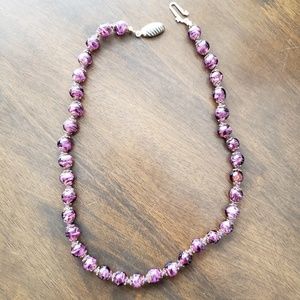 Vintage Italian beaded necklace - 16".